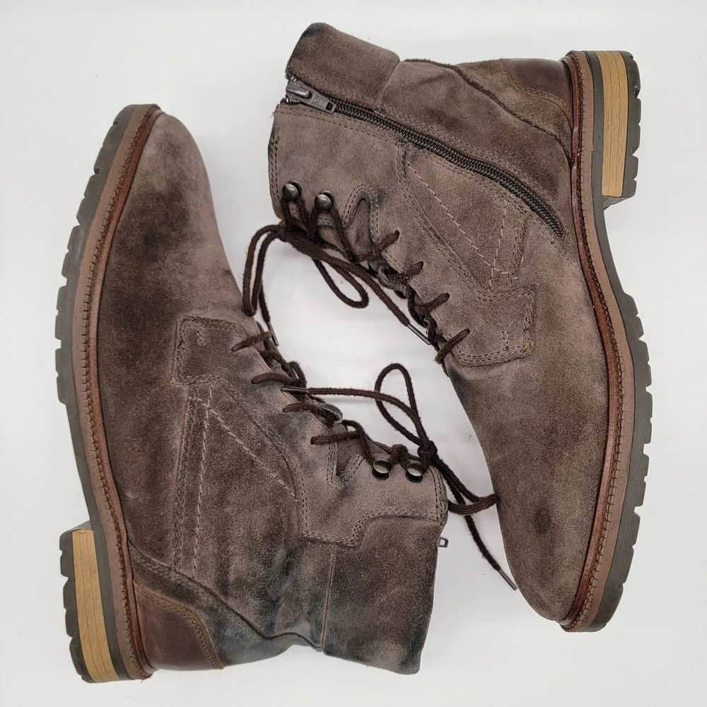 Bar III Whitaker Mens Suede Brown Leather Ankle Boots Size 10M WPL8046